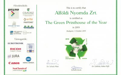 Alföldi Printing House: “The Green Printing House of the Year”