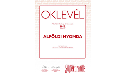 Business Superbrands 2018 védjegy – nyolcadik alkalommal